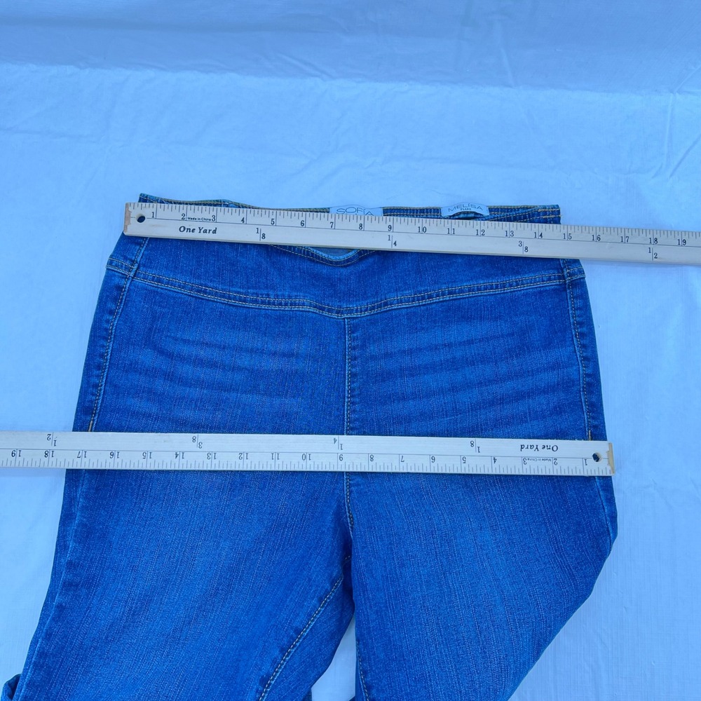 Sofia Jeans by Sofia Vergara Melisa Flare Pull On Stretch Jeans Blue Womens 10 - Picture 5 of 8